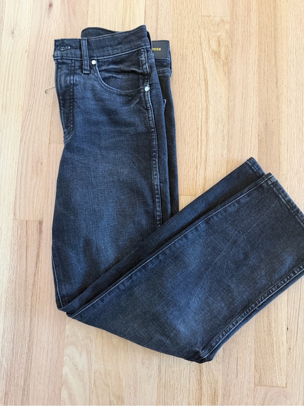 Express women's straight leg Dark Wash Black Jeans